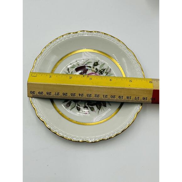 Royal Jackson Fine China Set Of 4 Teacup And Saucer Flower W/ Gold Trim - Picture 9 of 12